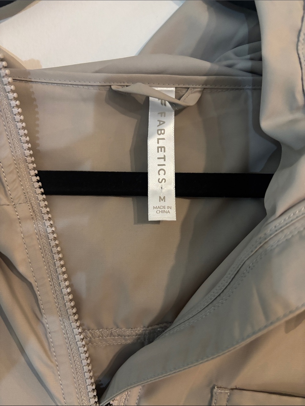 Fabletics Light Beige Drawstring Anorak Jacket - Picture 2 of 2